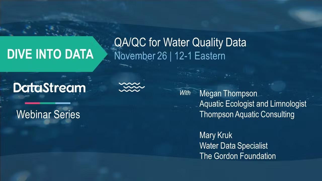 QA/QC for Water Quality Data webinar video.