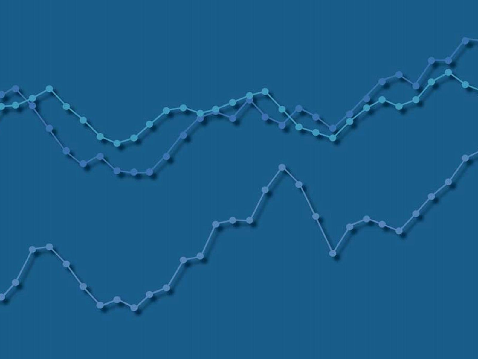 Line Graph on a blue background