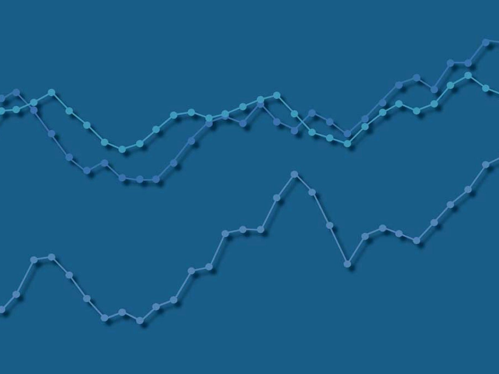 Line Graph on a blue background
